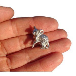 Hand Carved 925 Sterling Silver Cat Pendant, Handcrafted Cat Lovers Collectable